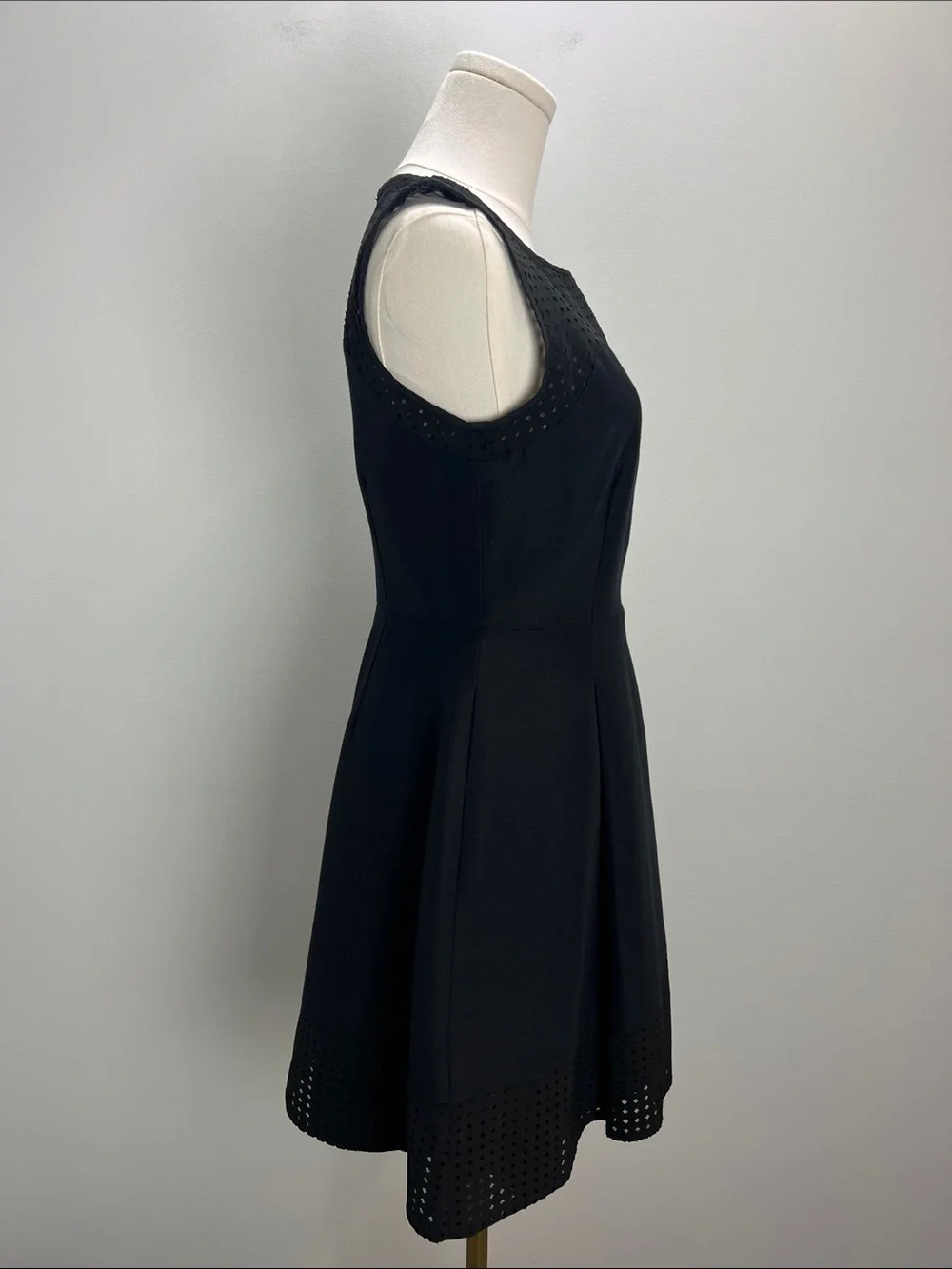 J. Crew Laser Cut Black Mini Dress Wedding Guest Classic Timeless Event Size 2